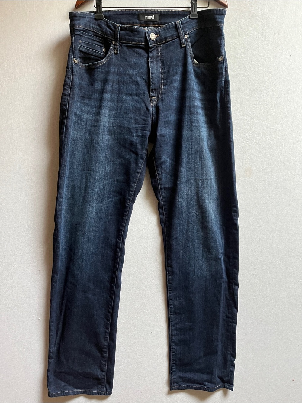 Mavi Zach Men's Dark Blue Indigo Straight Leg Classic Jeans Size 36